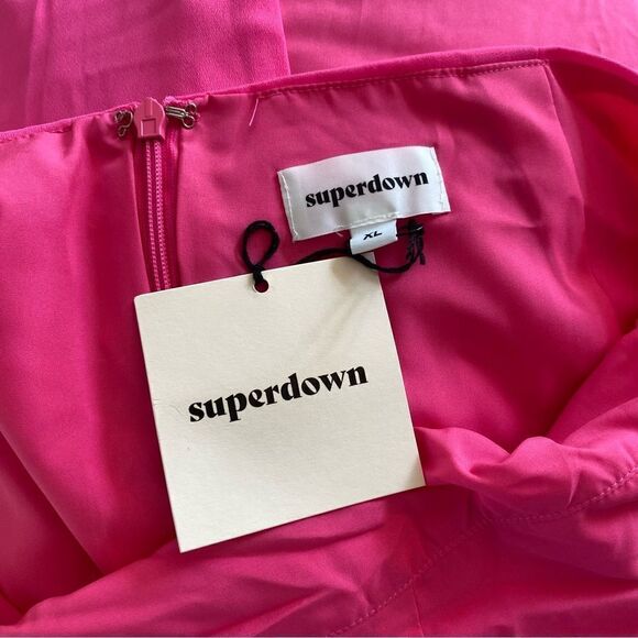 Superdown Lucinda Strappy Maxi Dress in Hot Pink strappy wedding party Revolve - Picture 12 of 12